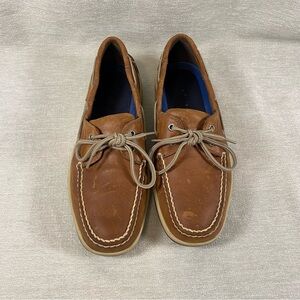 Sperry Men's Intrepid Boat Shoes brown leather